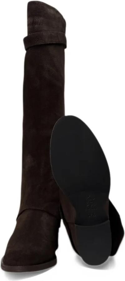 Via Roma 15 buckle-detail gaiter knee-high boots Bruin - Foto 3