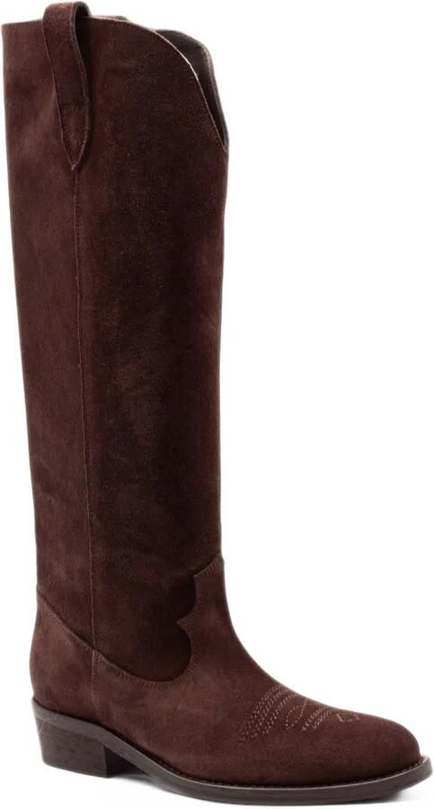 Via Roma 15 embroidered suede boots Bruin - Foto 3