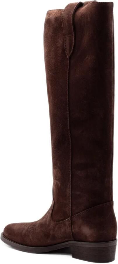 Via Roma 15 embroidered suede boots Bruin - Foto 4