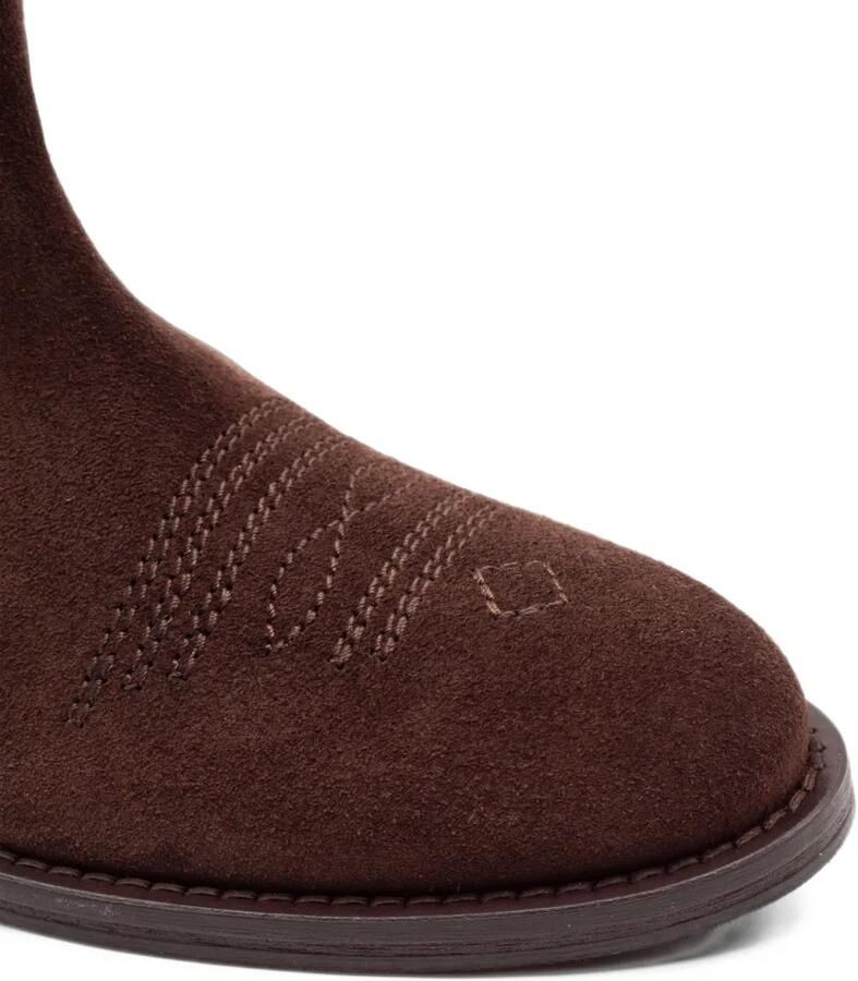 Via Roma 15 embroidered suede boots Bruin - Foto 2