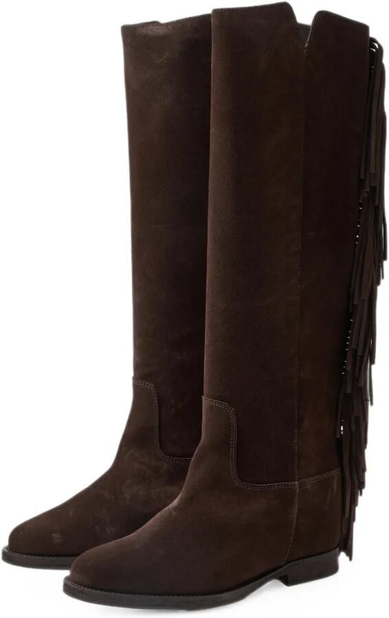 Via Roma 15 fringe-detail knee-high boots Bruin - Foto 3