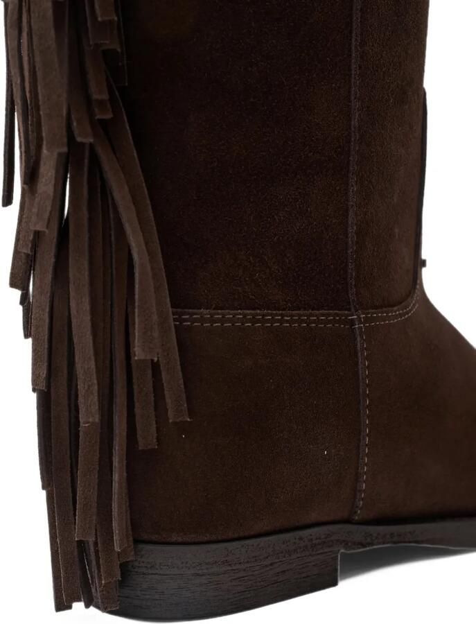 Via Roma 15 fringe-detail knee-high boots Bruin - Foto 2