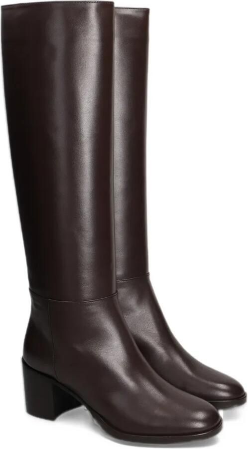 Via Roma 15 leather knee-high boots Bruin - Foto 3