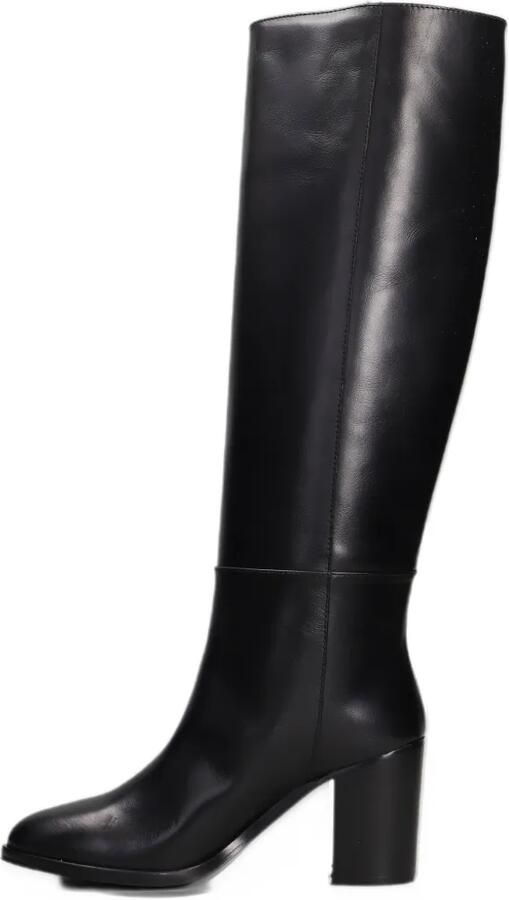 Via Roma 15 logo-plaque leather boots Zwart - Foto 4