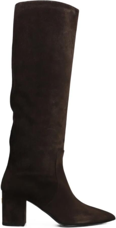 Via Roma 15 logo-plaque pointed-toe knee-high boots Bruin