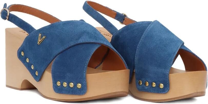 Via Roma 15 Sandalen met gekruiste bandjes en studs Blauw - Foto 3