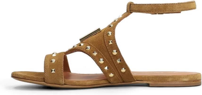 Via Roma 15 Sandalen met studs en V-logo Beige - Foto 5
