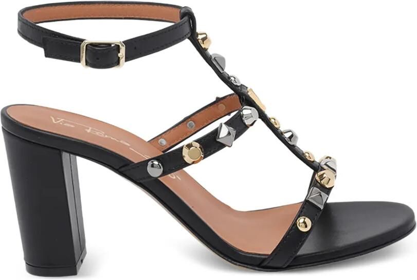 Via Roma 15 Sandalen met studs Zwart