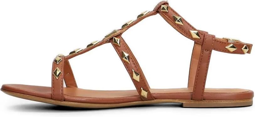 Via Roma 15 Sandalen verfraaid met studs Beige - Foto 5