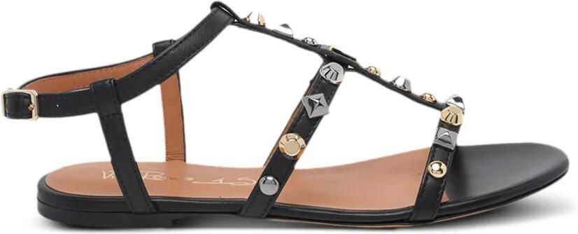 Via Roma 15 Sandalen verfraaid met studs Zwart