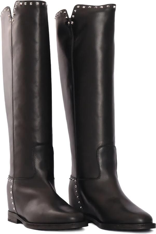Via Roma 15 studded riding boots Zwart