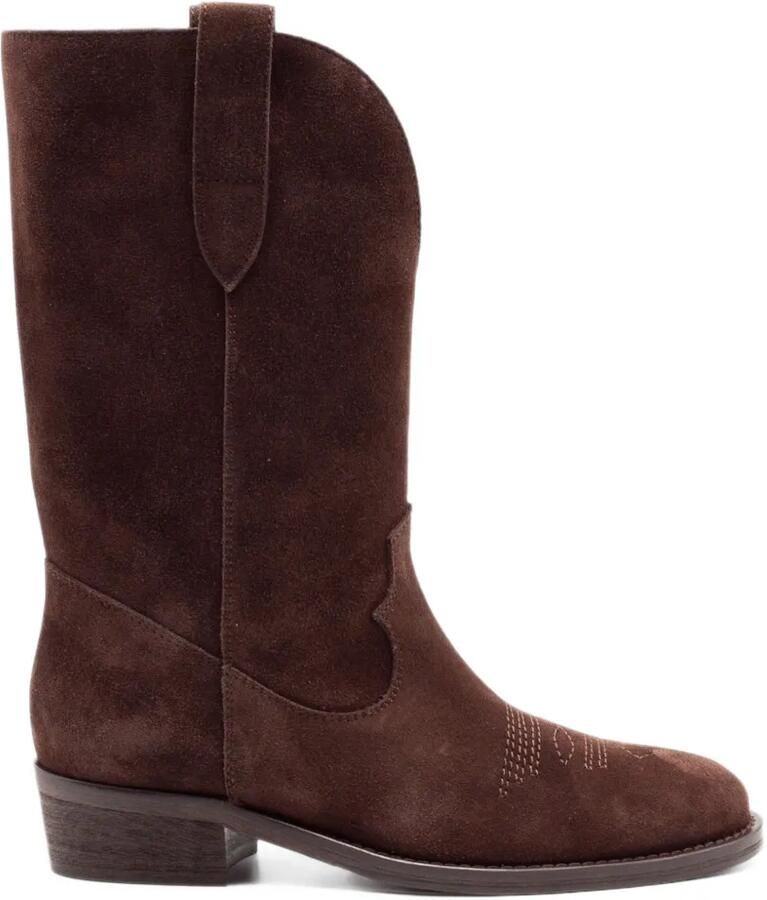 Via Roma 15 suede cowboy boots Bruin
