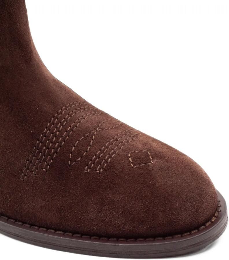Via Roma 15 suede cowboy boots Bruin - Foto 3