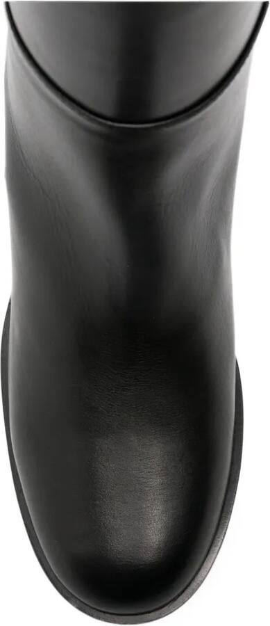 Via Roma 15 turnlock-fastening leather boots Zwart - Foto 3