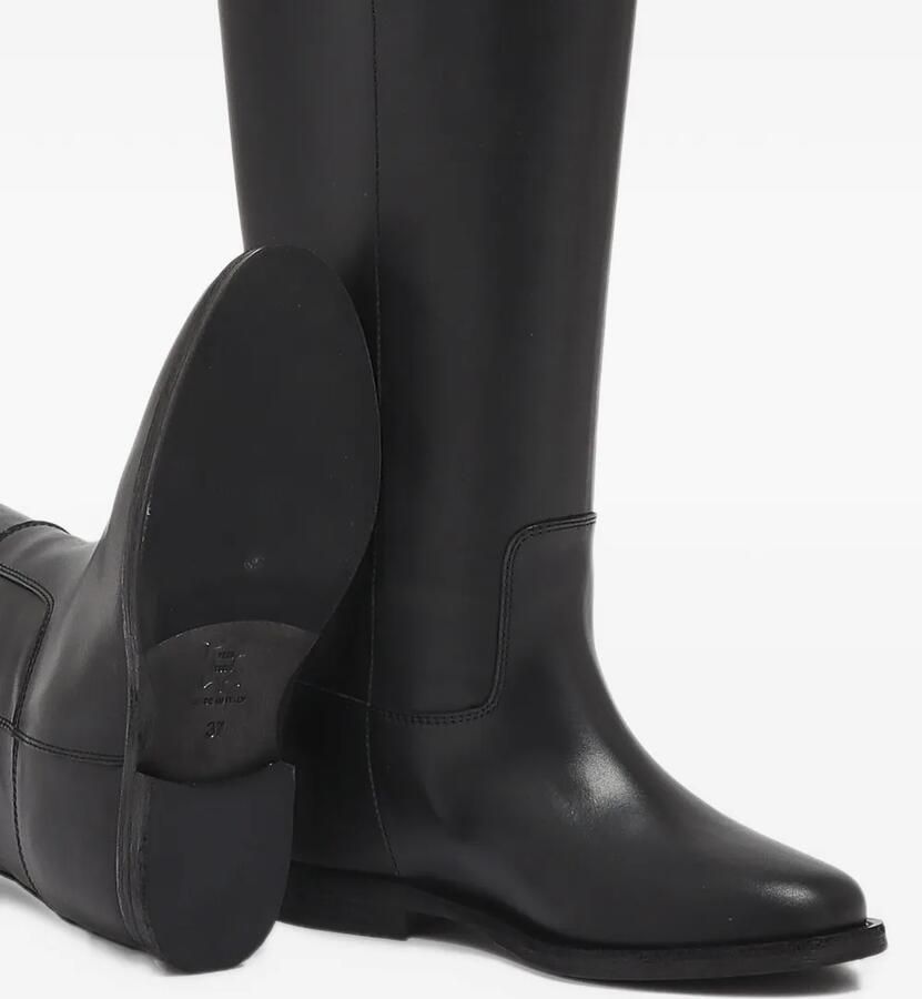 Via Roma 15 V-logo knee-high boots Zwart - Foto 2