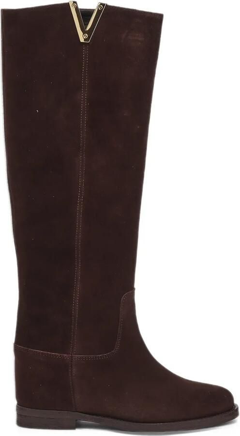Via Roma 15 V-logo suede boots Bruin