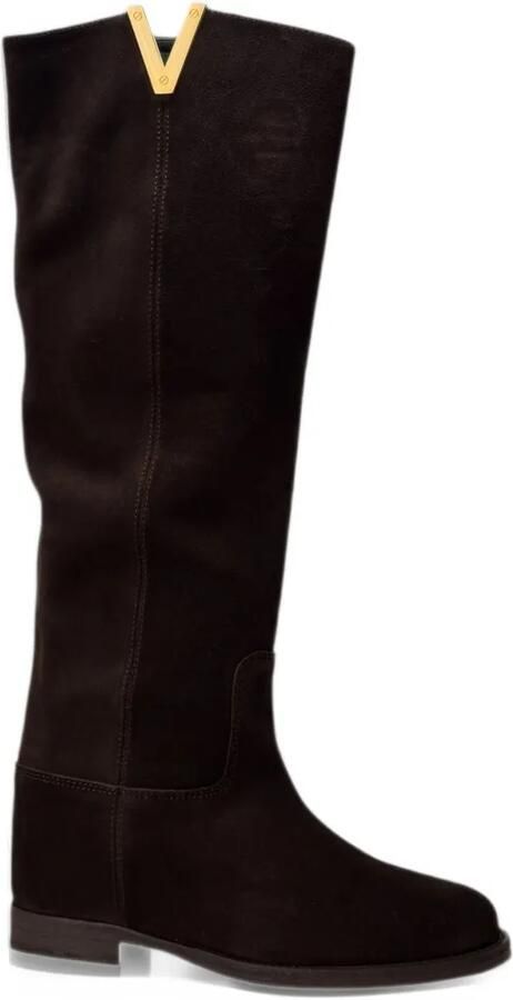 Via Roma 15 V-plaque knee-high boots Bruin