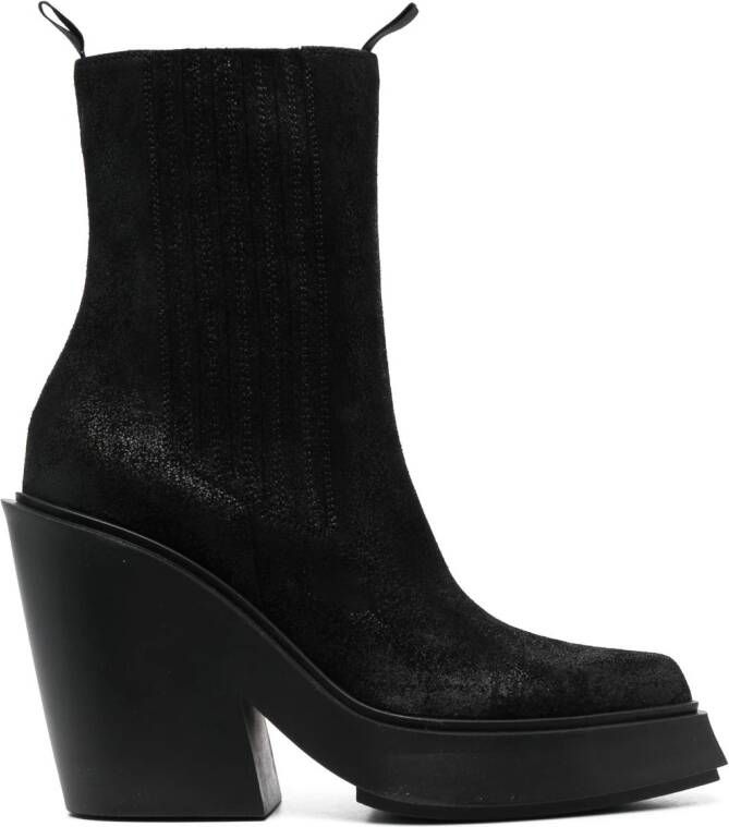 Vic Matie 110mm leather ankle boots Zwart