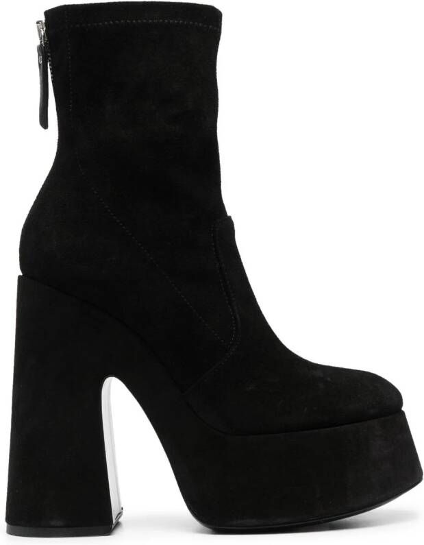 Vic Matie 140mm suede ankle boots Zwart