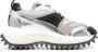 Vic Matie panelled metallic-finish chunky sneakers Zilver - Thumbnail 1