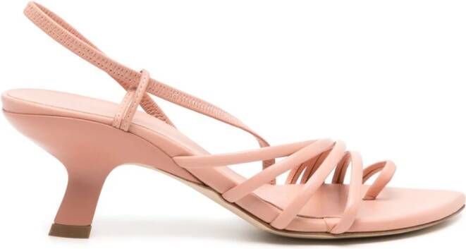 Vic Matie Slash 70mm leather sandals Roze