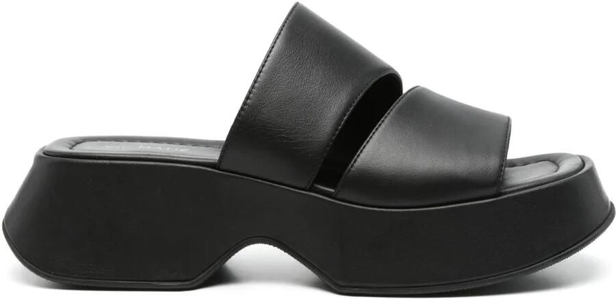 Vic Matie 55 mm leren muiltjes Zwart