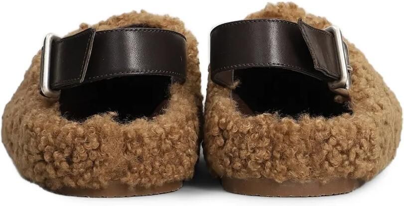 Vic Matie Boho Teddy slippers met lammy-effect Bruin - Foto 4