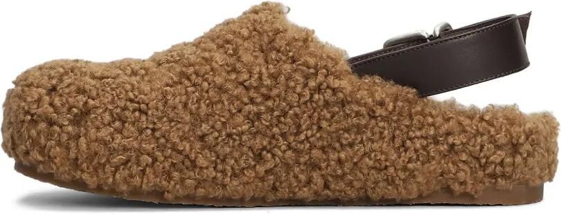 Vic Matie Boho Teddy slippers met lammy-effect Bruin - Foto 5