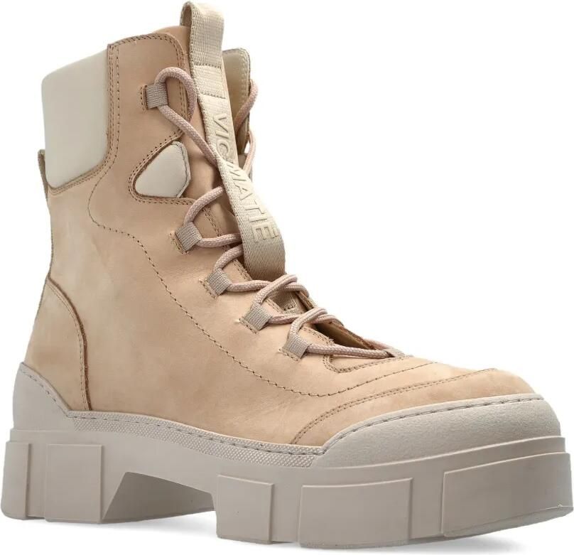 Vic Matie Gewatteerde veterlaarzen Beige