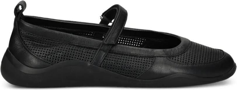 Vic Matie Jayna leren ballerina's met geperforeerde details Zwart