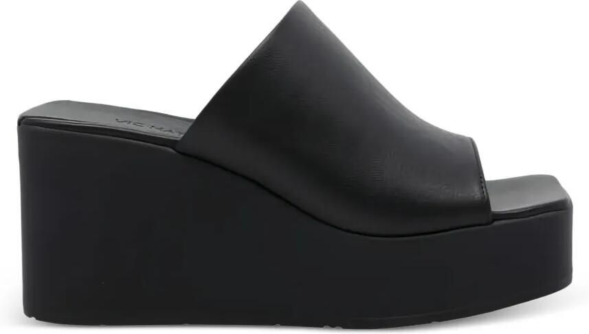 Vic Matie K10_Block sandalen met plateauzool Zwart