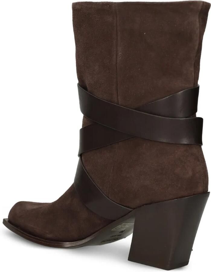 Vic Matie Leren biker boots met franje Bruin - Foto 3