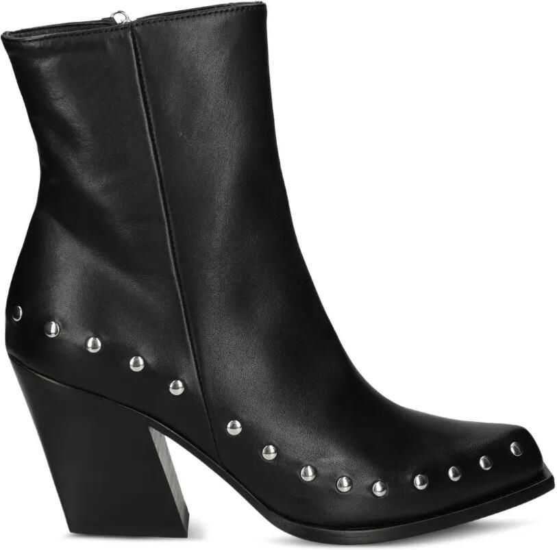 Vic Matie Leren laarzen met studs Zwart