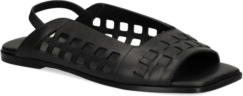 Vic Matie Leren sandalen met uitgesneden details Zwart
