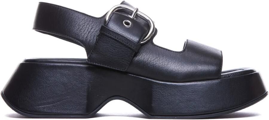 Vic Matie Leren sandalen Zwart