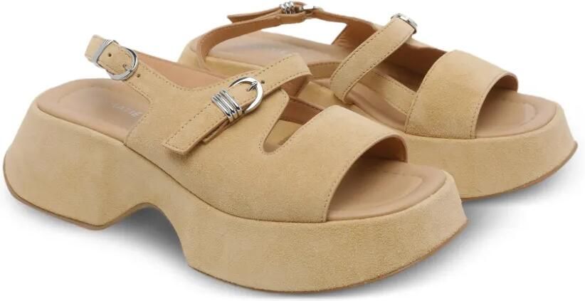Vic Matie Sandalen met plateauzool en gesp Beige - Foto 3