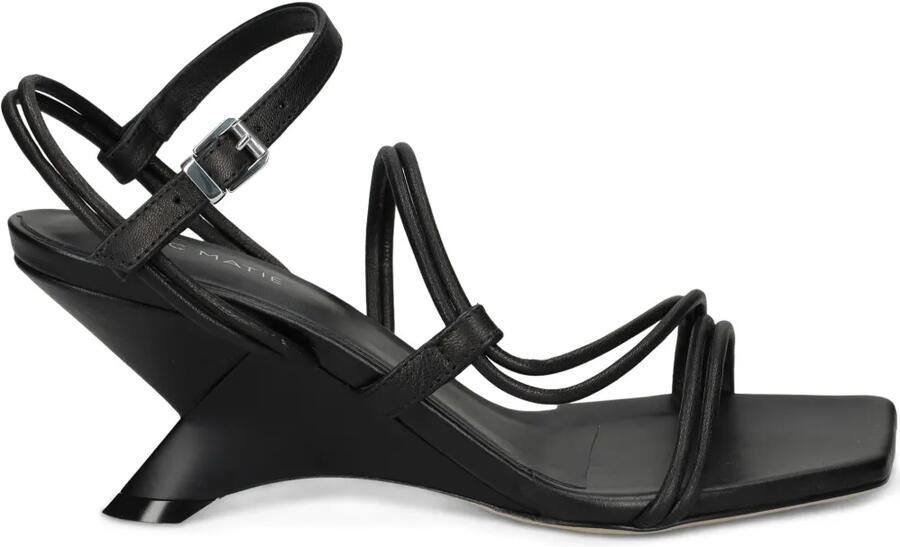 Vic Matie Sandalen met sleehak Zwart