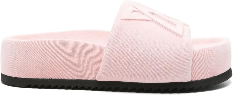 Vic Matie Slippers met logo-reliëf Roze