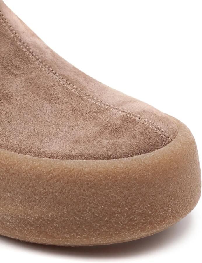 Vic Matie Stretch suède enkellaarzen met plateauzool Beige - Foto 4