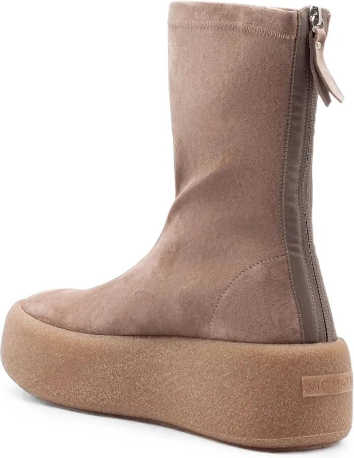 Vic Matie Stretch suède laarzen met plateauzool Beige - Foto 4