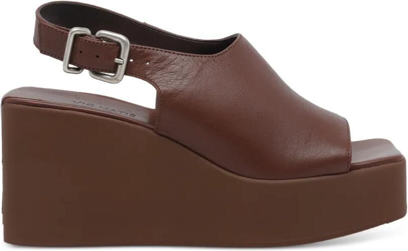 Vic Matie Travel sandalen met sleehak Bruin