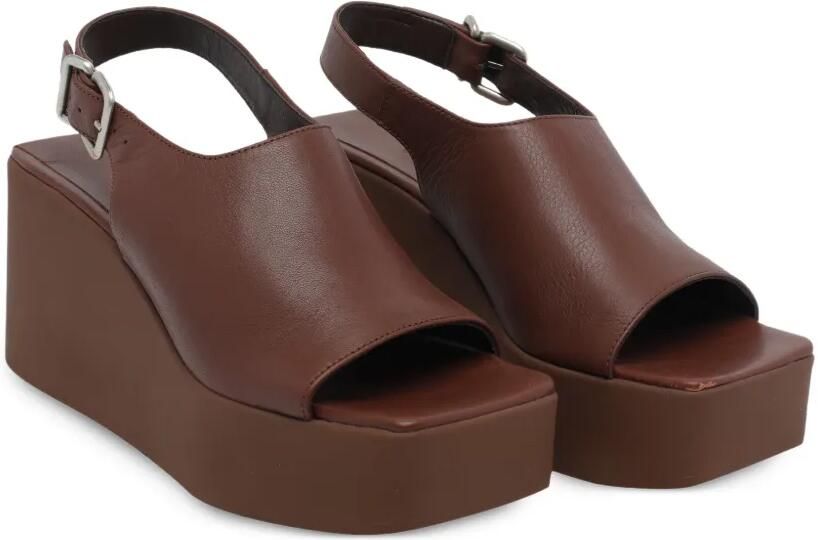 Vic Matie Travel sandalen met sleehak Bruin - Foto 4