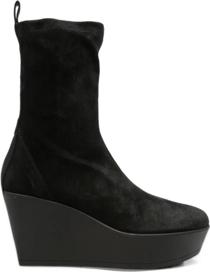 Vic Matie wedge-heel platform ankle boots Zwart