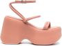 Vic Matie Yoko sandalen met sleehak Roze - Thumbnail 1