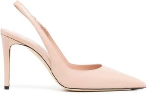 Victoria Beckham Leren slingback pumps Roze