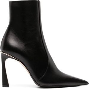 Victoria Beckham Leren enkellaarzen Zwart