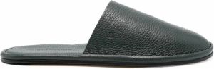 Victoria Beckham Leren slippers Groen