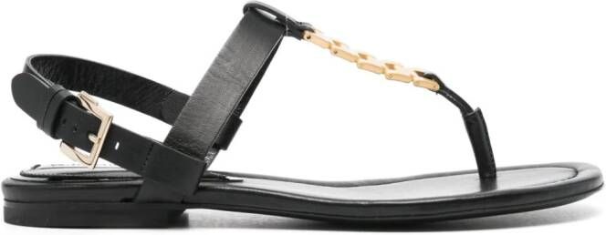 Victoria Beckham Sandalen verfraaid met ketting Zwart
