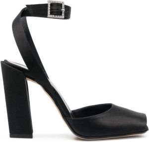 Victoria Beckham Satijnen sandalen Zwart