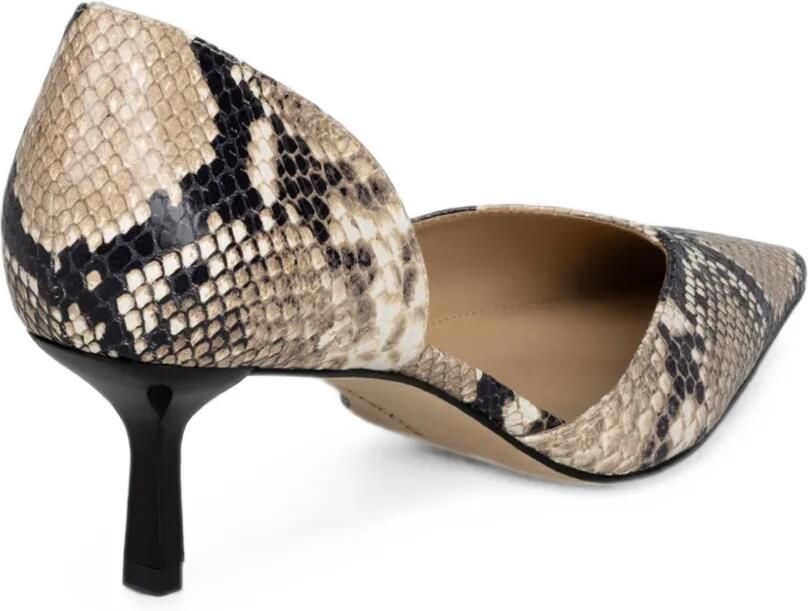 Victoria Beckham Angle D'Orsay pumps met slangen-print Beige - Foto 4